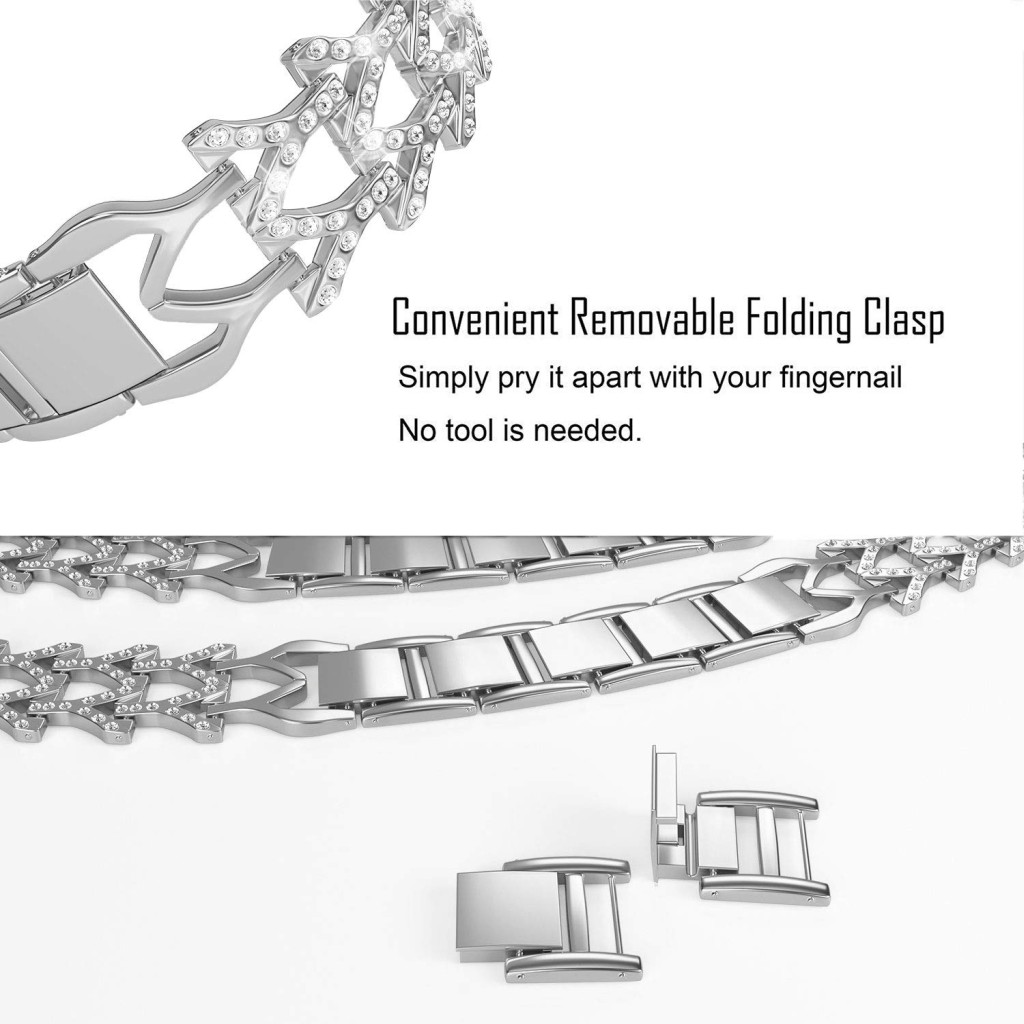 Genevieve Bracelet Band For Apple Watch - Silver - Image 6