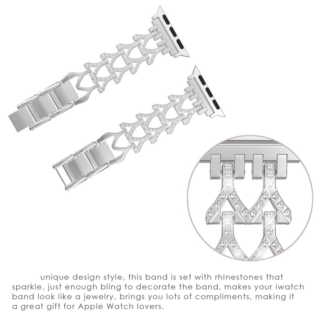 Genevieve Bracelet Band For Apple Watch - Silver - Image 4