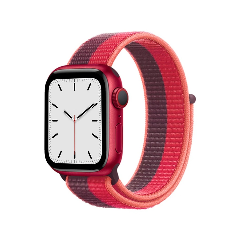 Red / Dark Cherry Sport Loop For Apple Watch