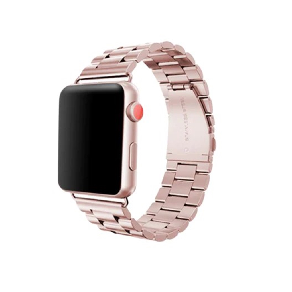 Rose Pink Slim Stainless Steel Band for Apple Watch